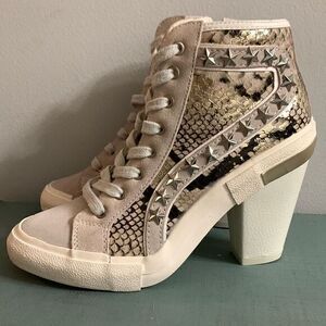 Vintage Havana‎ Remiee 2 boots Studded Snakeskin Embossed Leather Bootie 6.5